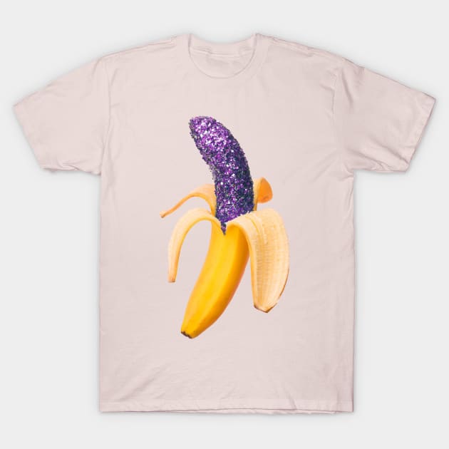 Glitter banana T-Shirt by byb